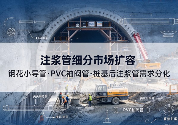 宁国注浆管细分市场扩容，隧道钢花小导管、PVC 袖阀管、桩基后注浆管需求分化